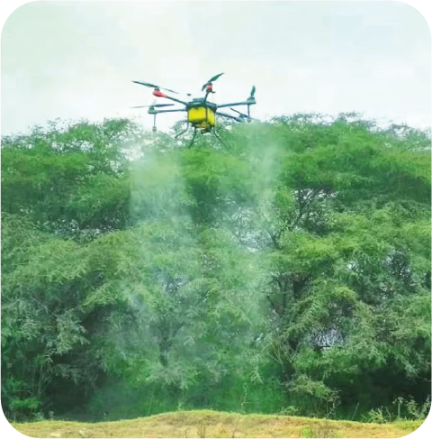 drone pour pulvériser les champs